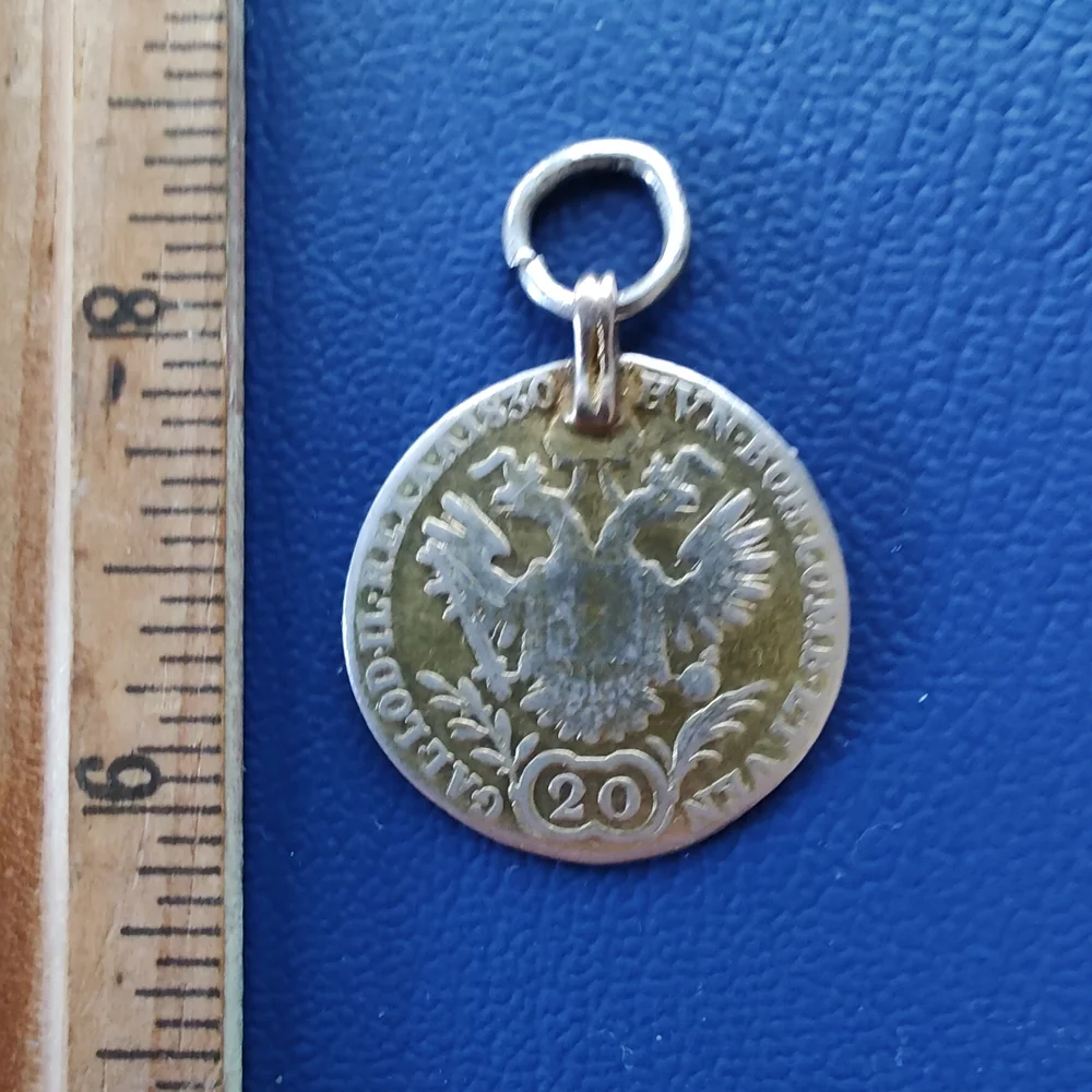 ANTIQUE COIN PENDANT, 1830 - Picture 3 of 3